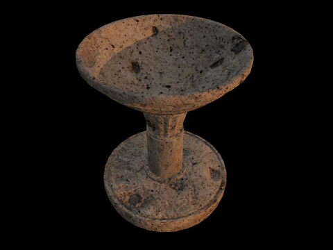 Braciere in Pietra Medievale Modello 3D