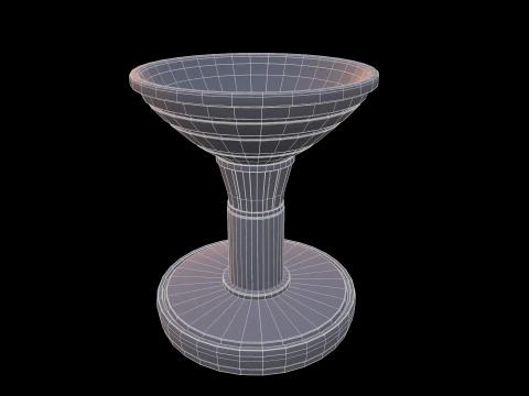 Braciere in Pietra Medievale Modello 3D