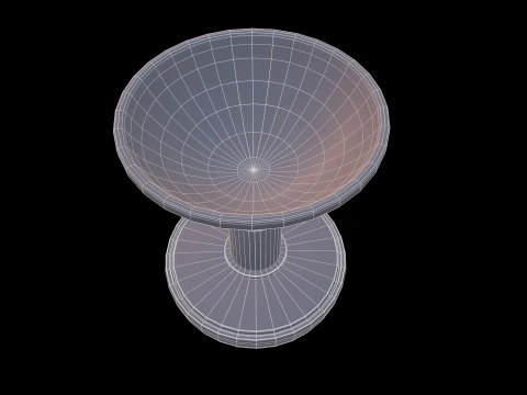 Braciere in Pietra Medievale Modello 3D