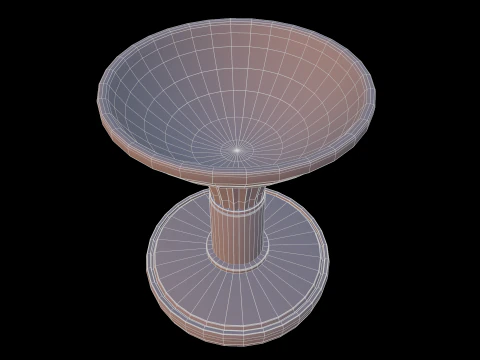 Braciere in Pietra Medievale Modello 3D