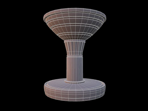 Braciere in Pietra Medievale Modello 3D