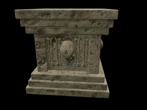 Pedestal Stone Medieval 3D Model