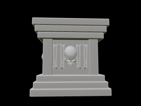 Pedestal Stone Medieval 3D 모델