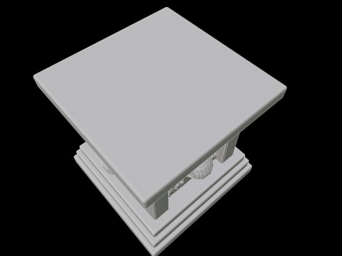 Pedestal Stone Medieval 3D 모델
