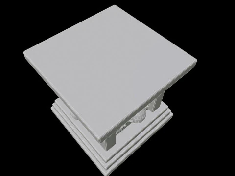 Pedestal Stone Medieval 3D Model