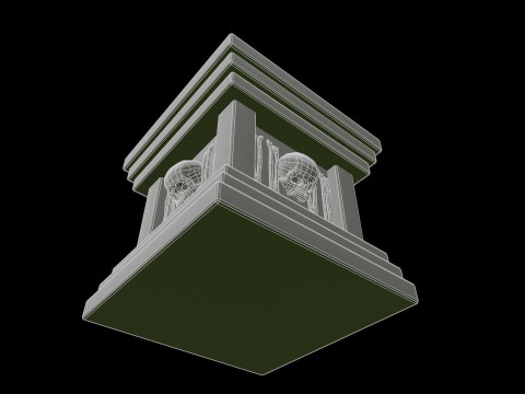 Pedestal Stone Medieval 3D 모델