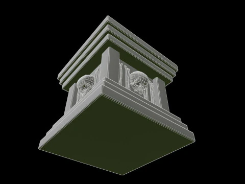 Pedestal Stone Medieval 3D Model
