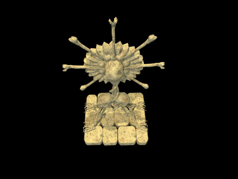 Statue Medieval Skeleton 3Dモデル