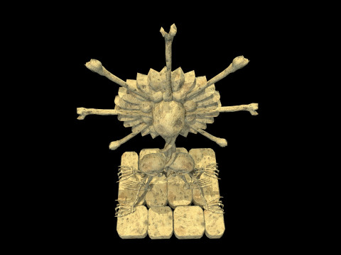 Statue Medieval Skeleton 3Dモデル