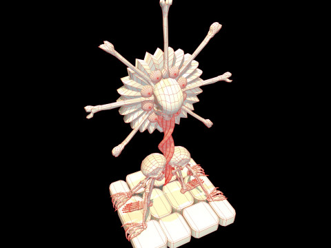 Statue Medieval Skeleton 3Dモデル