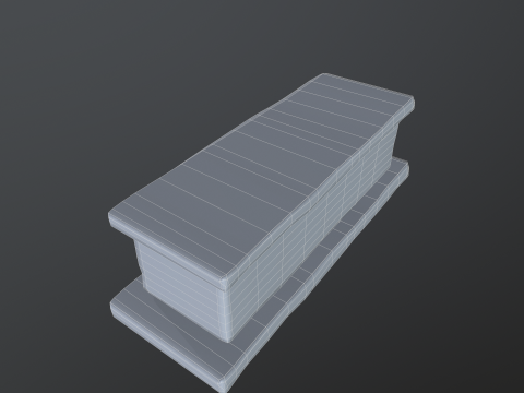 Bench Stone Medieval Modelo 3D