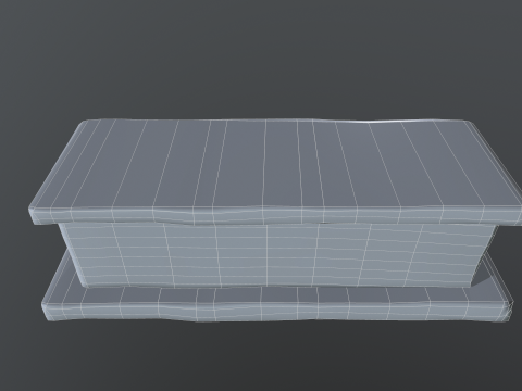 Bench Stone Medieval 3D Model