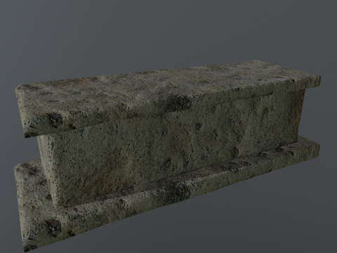 Bench Stone Medieval 3D Model