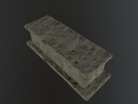 Bench Stone Medieval 3D Model