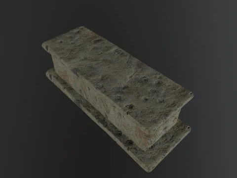 Bench Stone Medieval 3D Model