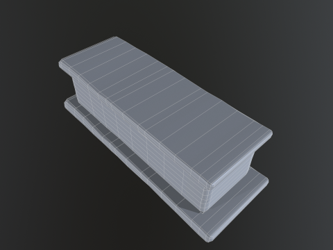Bench Stone Medieval 3D Model