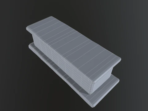 Bench Stone Medieval 3D Model
