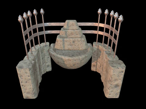 Fountain Medieval 3D Model
