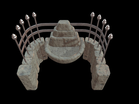 Fountain Medieval 3D 모델