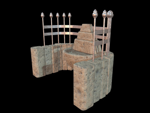 Fountain Medieval 3D 모델