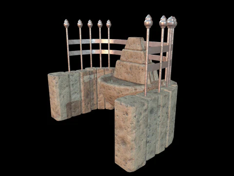 Fountain Medieval 3D Model
