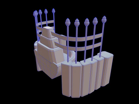 Fountain Medieval 3D Model