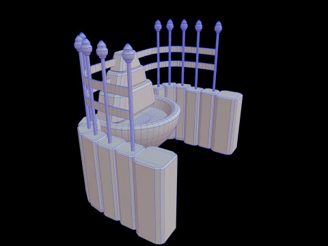 Fountain Medieval 3D Model