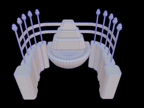 Fountain Medieval 3D Model