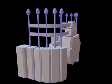 Fountain Medieval 3D 모델