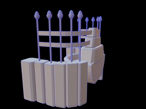 Fountain Medieval 3D Model