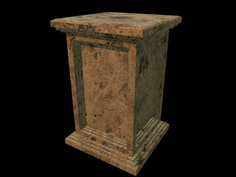 Square Pedestal Stone Modelo 3D