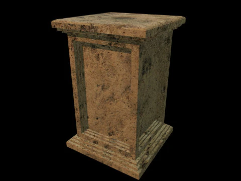Pietra del piedistallo quadrato Modello 3D