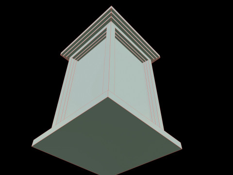 Square Pedestal Stone 3Dモデル