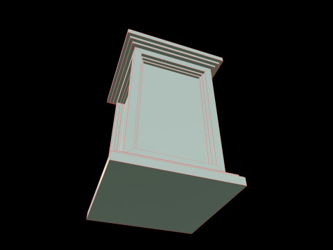 Square Pedestal Stone 3Dモデル