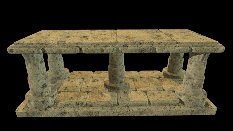 Table Medieval 3D Модель .c4d .max .obj .3ds .fbx .stl .blend 