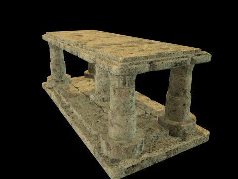 Table Medieval 3D Model