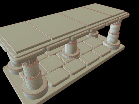 Table Medieval 3D Model