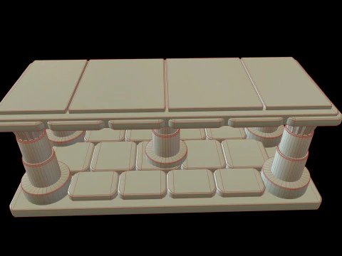 Table Medieval 3D Model