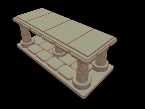 Table Medieval 3D Model