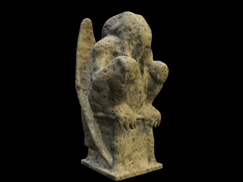 Statue Stone Medieval 3D 모델
