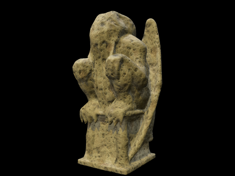 Statue Stone Medieval 3D Модель