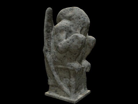 Statue Stone Medieval 3D Модель