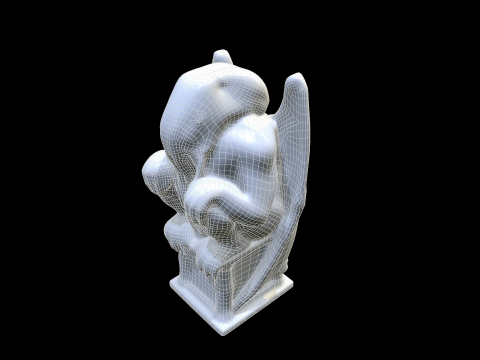 Statue Stone Medieval 3D Модель