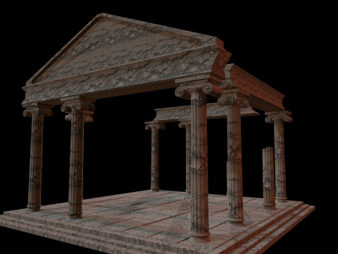 Old Ionic Temple 3D Model