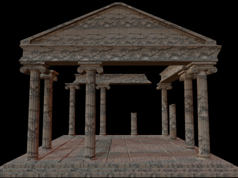Old Ionic Temple 3D Model
