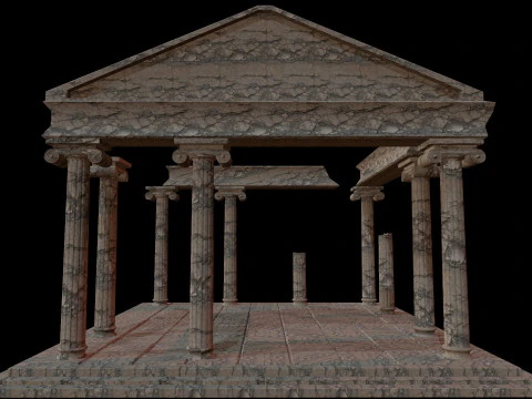 Old Ionic Temple 3D Model