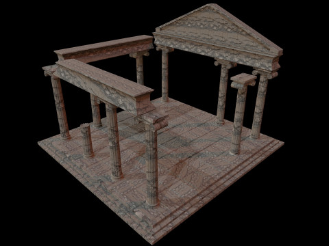 Old Ionic Temple 3D Model