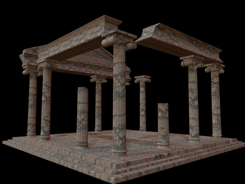 Old Ionic Temple 3D Model