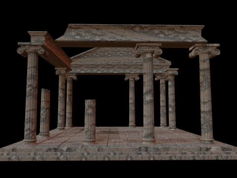 Old Ionic Temple 3D Model