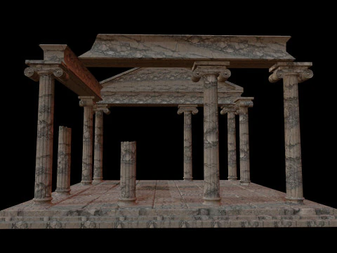 Old Ionic Temple 3D Model
